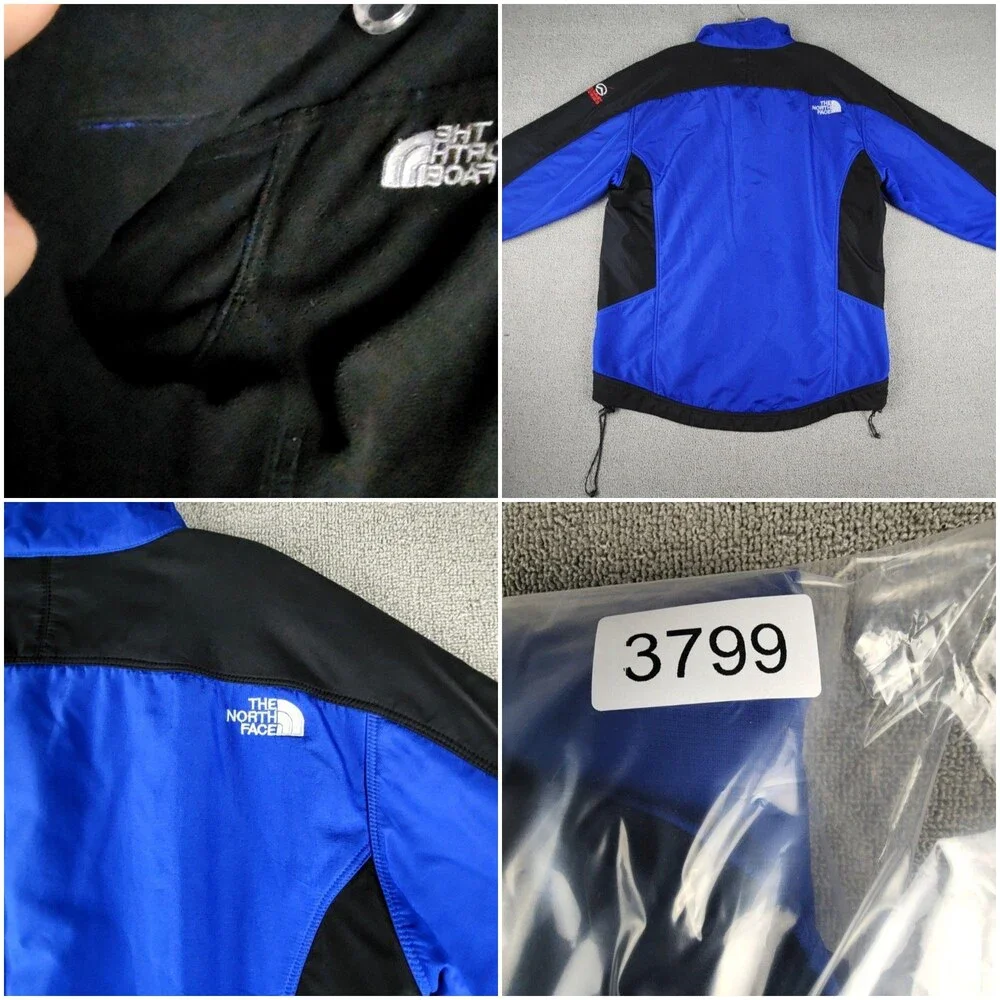The North Face Jacket Mens Large Blue Black Summit Series Windstopper Softshell